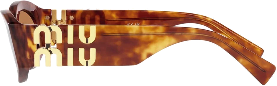 Lunettes de soleil Miu Miu MU 11WS ovales en acétate pour Femme vue 2