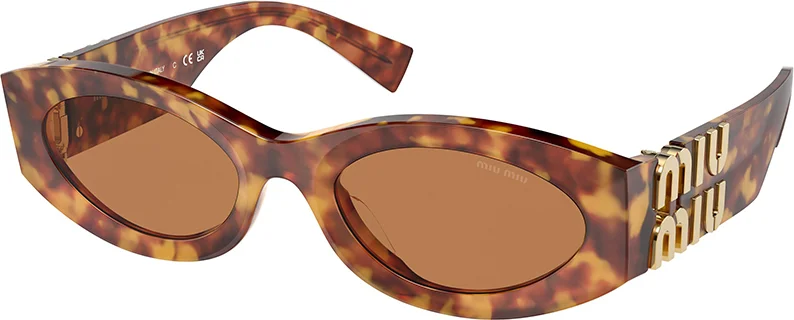 Lunettes de soleil Miu Miu MU 11WS ovales en acétate pour Femme vue 3