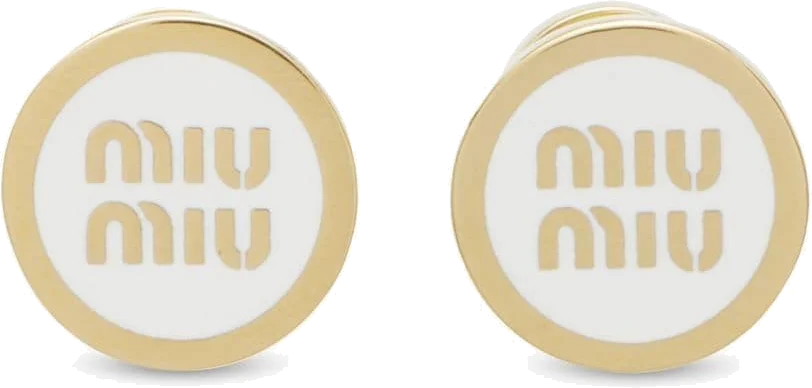 Boucles d'oreilles Miu Miu 5JO9122F6T-WHITE en acier blanc pour femme