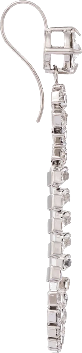 Boucles d'oreilles Miu Miu P00528517 en argent et strass blancs pour femme vue 2