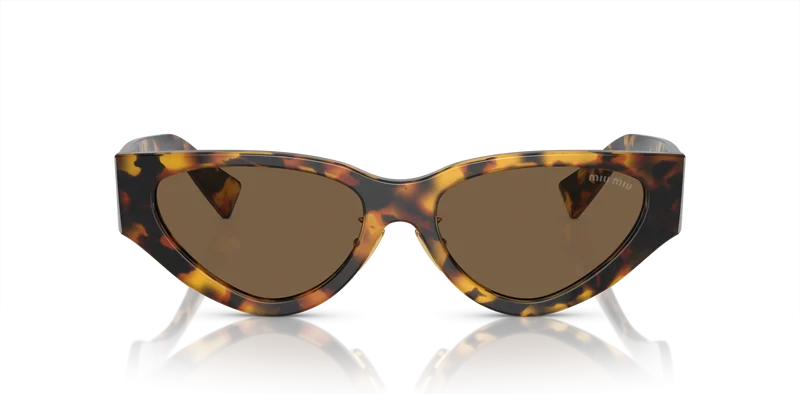 Lunettes de Soleil Miu Miu SMU 03ZS - Acétate Écaille - Femme vue 2