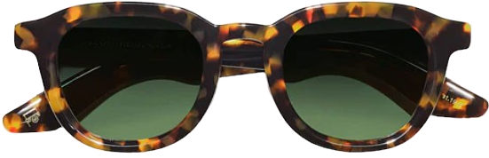 Lunettes de soleil Moscot DAHVEN rondes en acétate - Ecaille vue 2