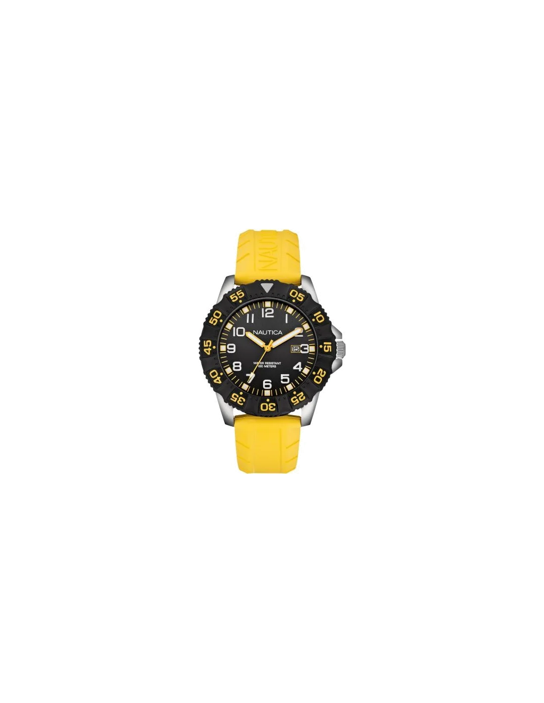 Montre Homme Nautica NSR 103 A12642G Bracelet jaune en silicone