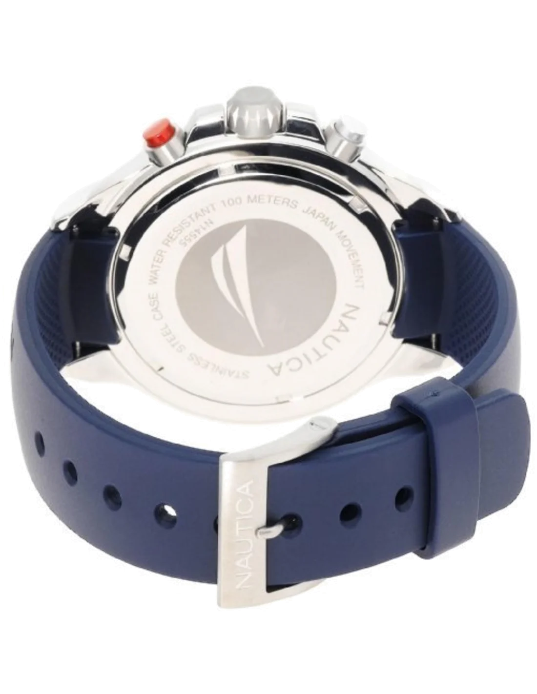 Montre Homme Nautica NST N14555G bracelet en silicone bleu vue 3