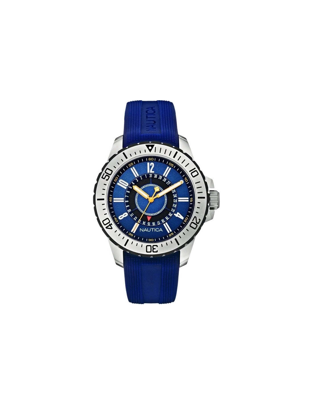 Montre Homme Nautica NST 15 A14664G Bracelet en résine bleue