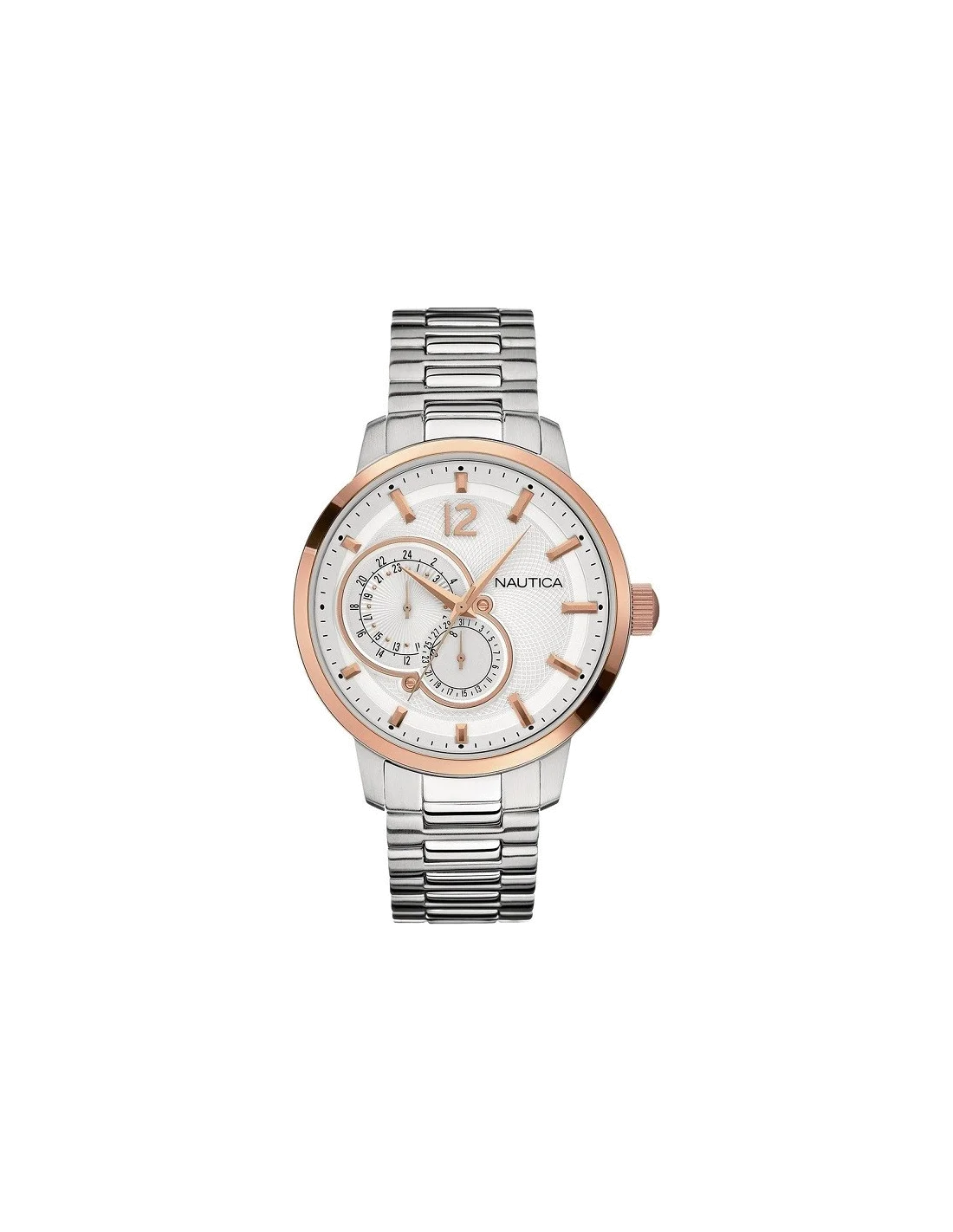 Montre Homme Nautica NCT 15 A20069G Bracelet en acier argenté