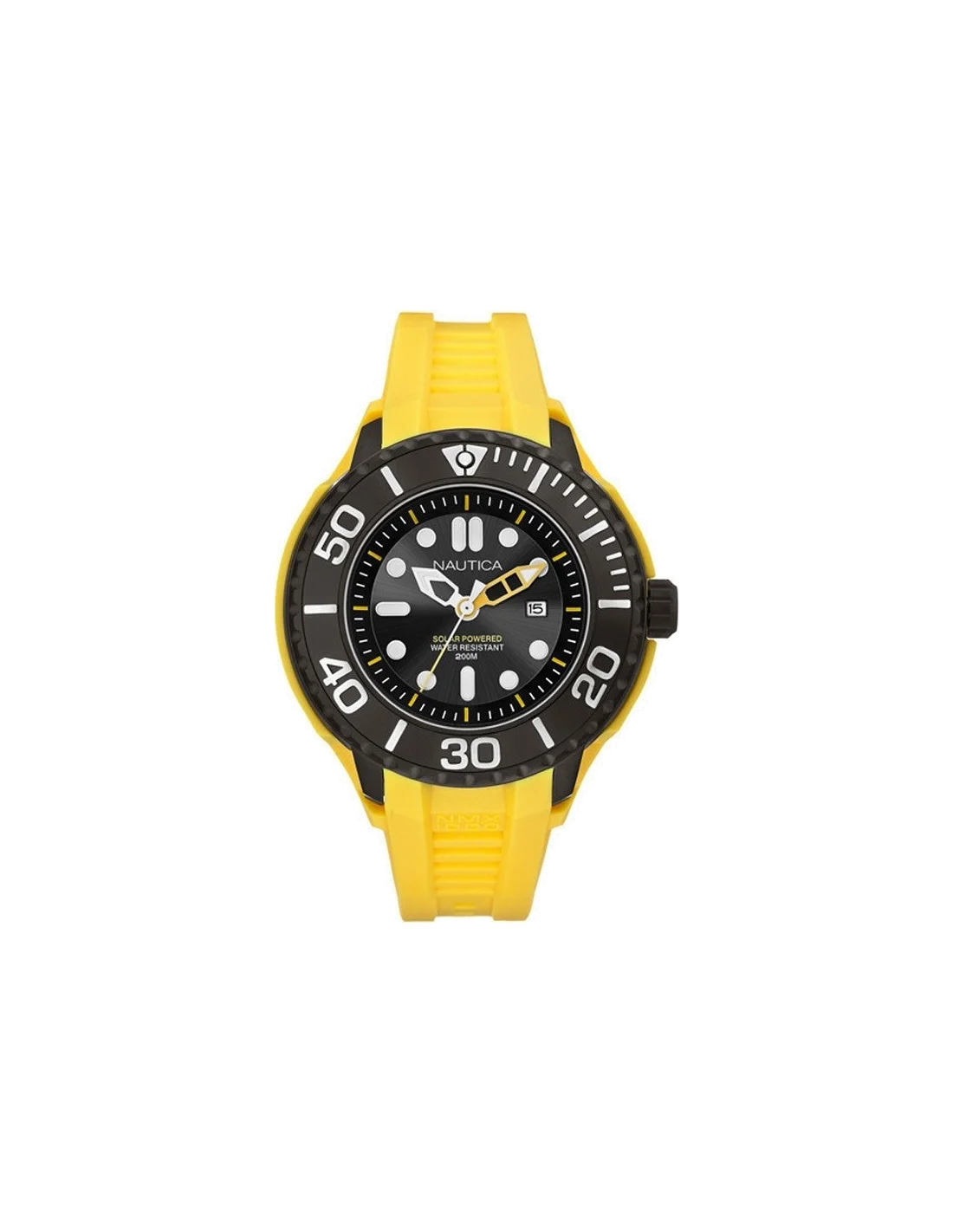 Montre Homme Nautica NMX 1000 Solar A28508G Bracelet jaune en silicone