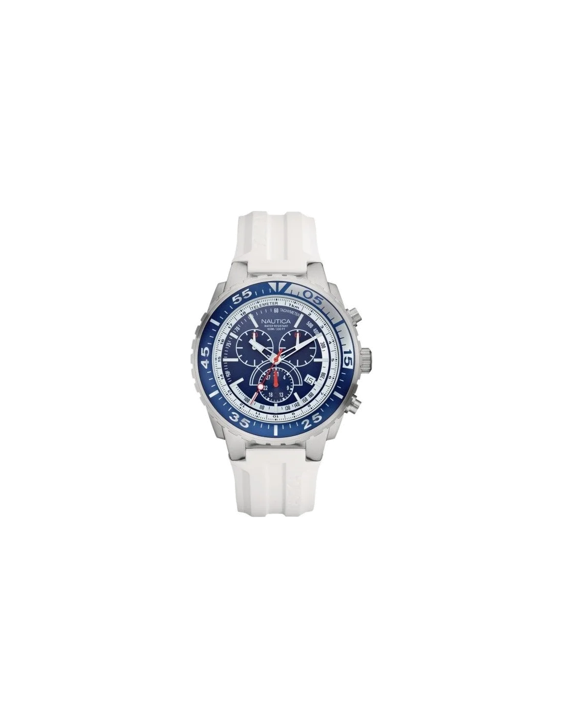 Montre Homme Nautica NST 700 N14677G Bracelet en résine blanche