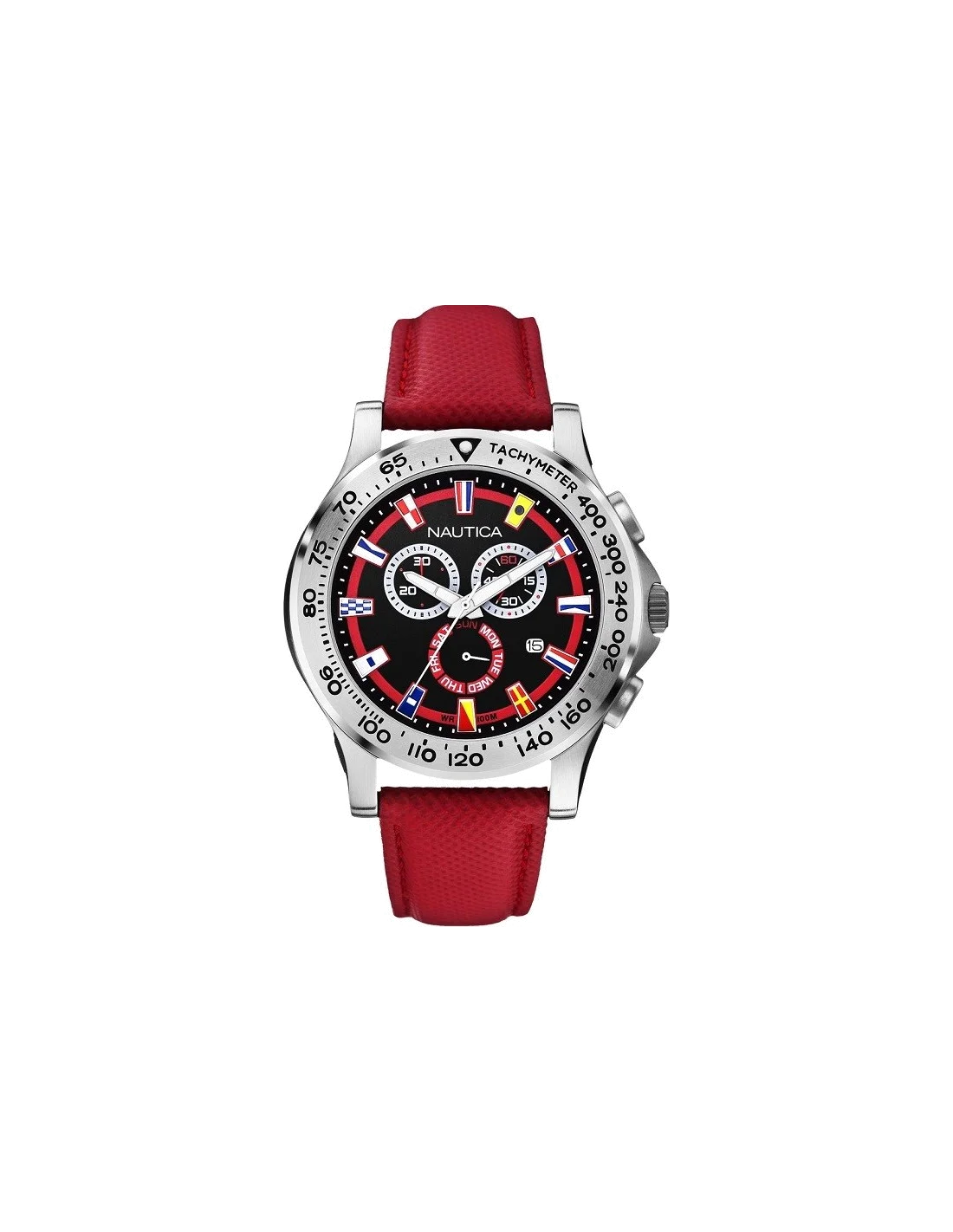 Montre Homme Nautica NST 600 A19596G Multifonction Bracelet rouge