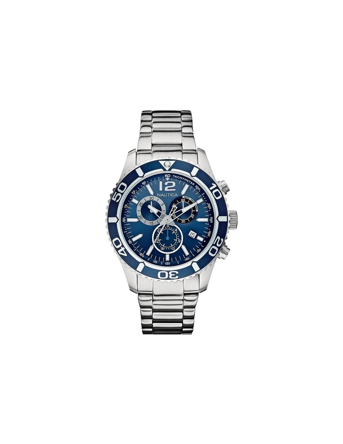 Montre Homme Nautica NST 09 A16665G Bracelet en acier argenté