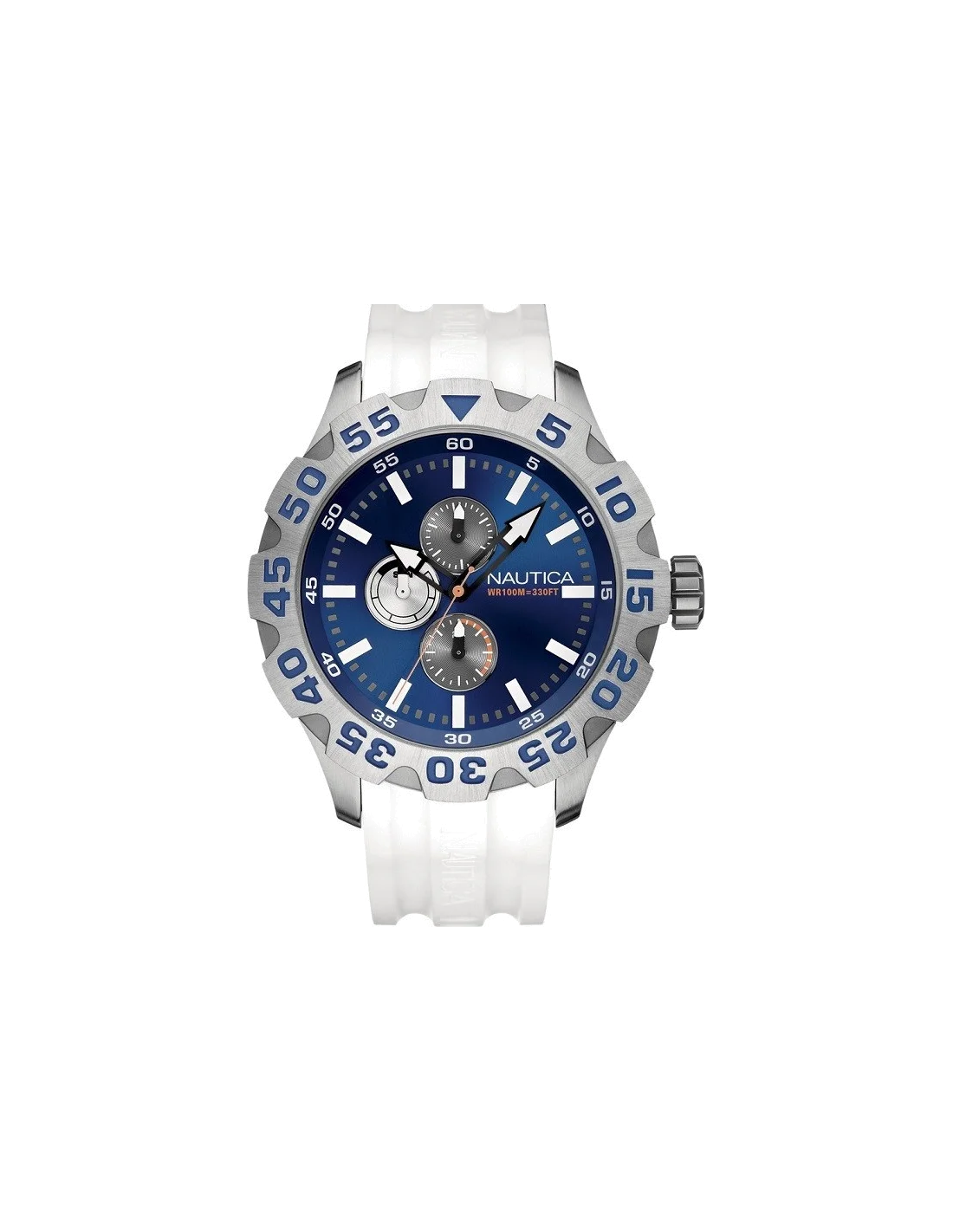 Montre Homme Nautica BFD 100 A15567G Bracelet en résine blanche