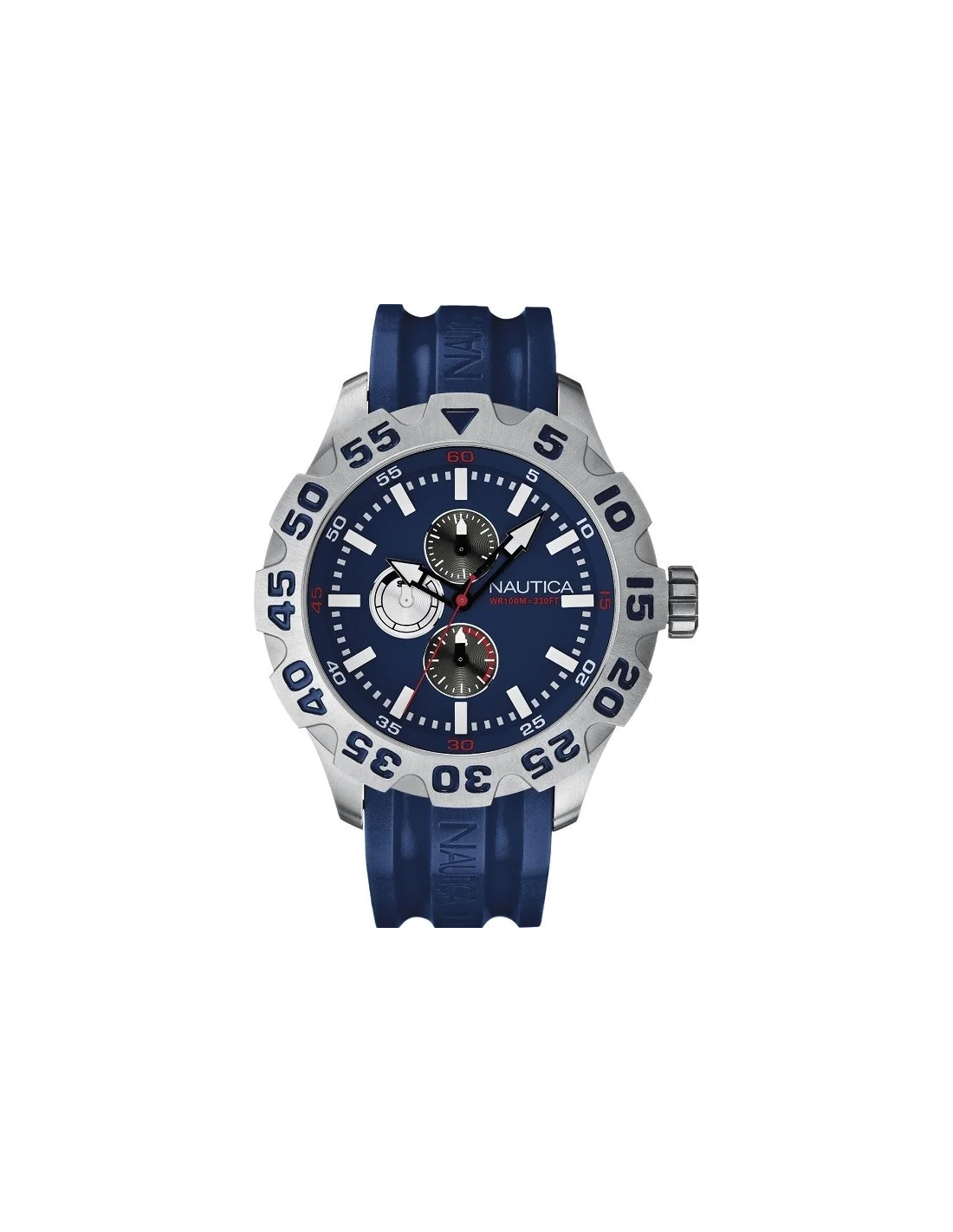 Montre Homme Nautica BFD 100 A15578G Bracelet en résine bleue