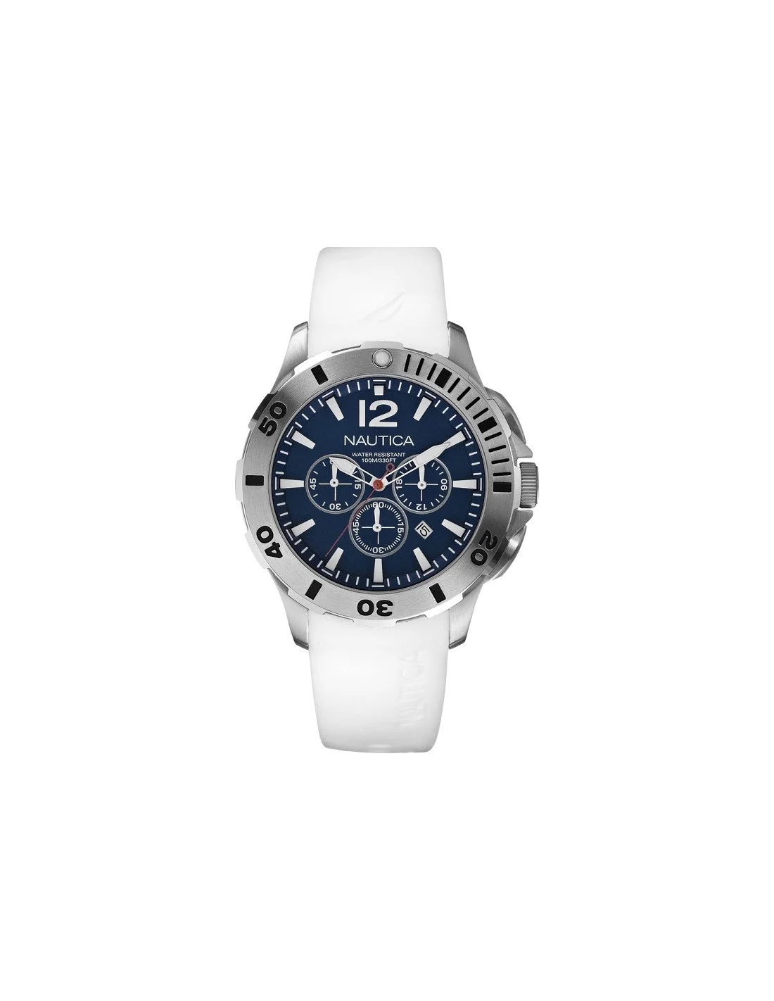 Montre Homme Nautica BFD 101 A16568G Bracelet en résine blanche