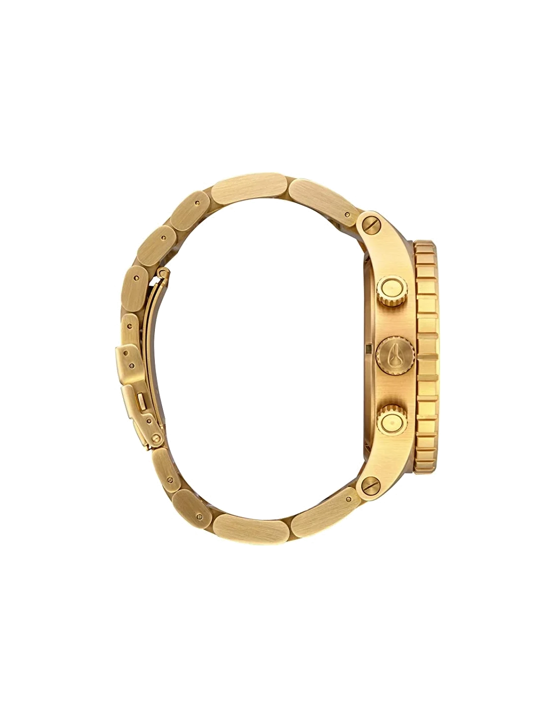 Montre Homme Nixon The 51-30 Chrono A083-510, boîtier et bracelet acier doré vue 2