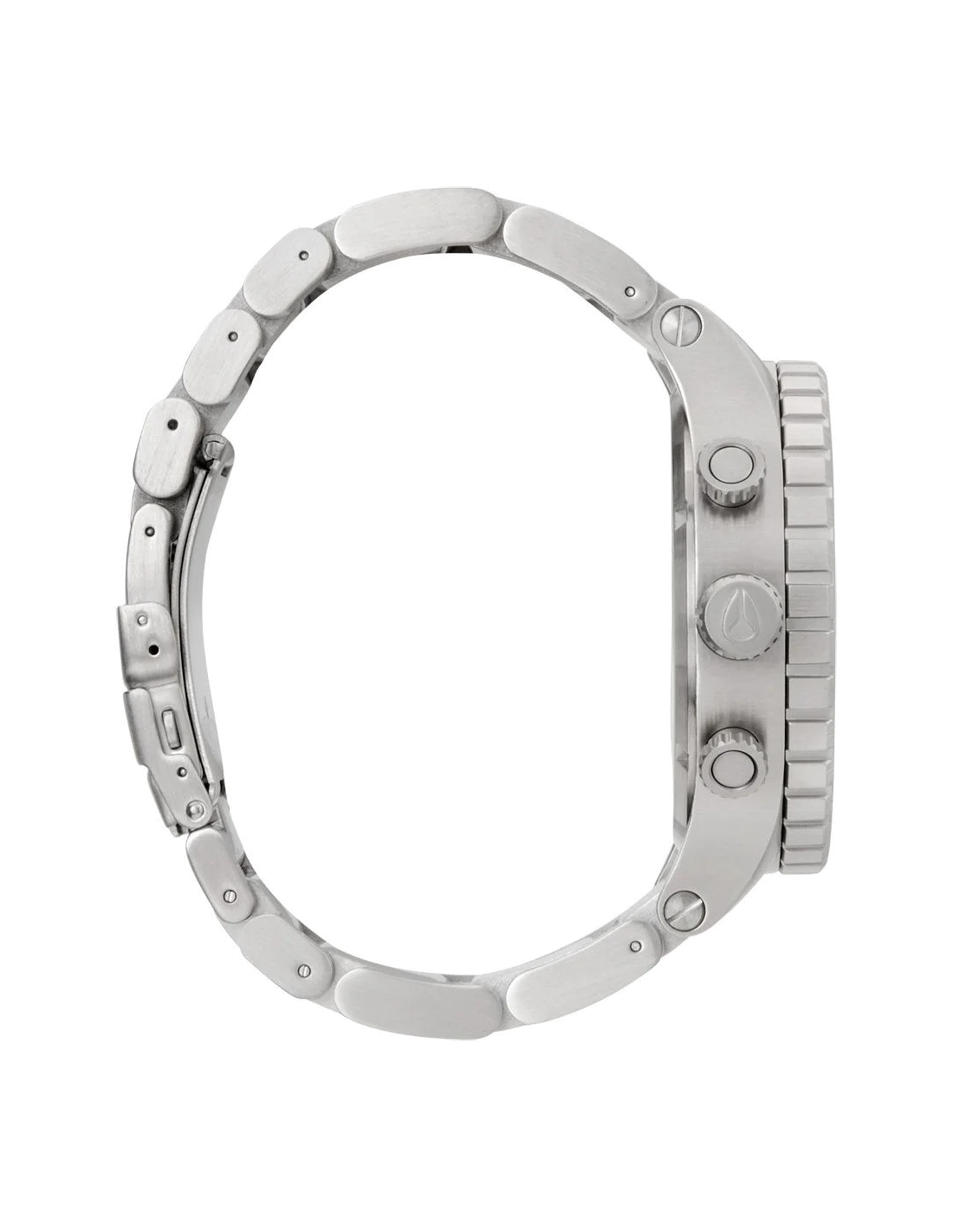 Montre Homme Nixon The 51-30 Chrono A083-100, boîtier et bracelet acier argent vue 2