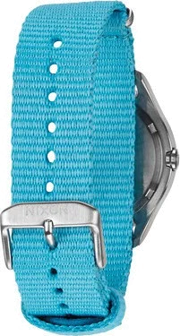Montre Femme Nixon The Mod A348-606 Bracelet bleu turquoise en nylon vue 2