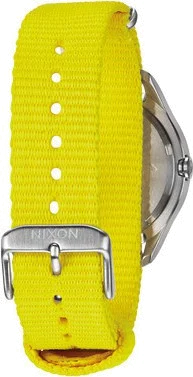 Montre Femme Nixon The Mod A348-1599 Bracelet jaune en nylon vue 2