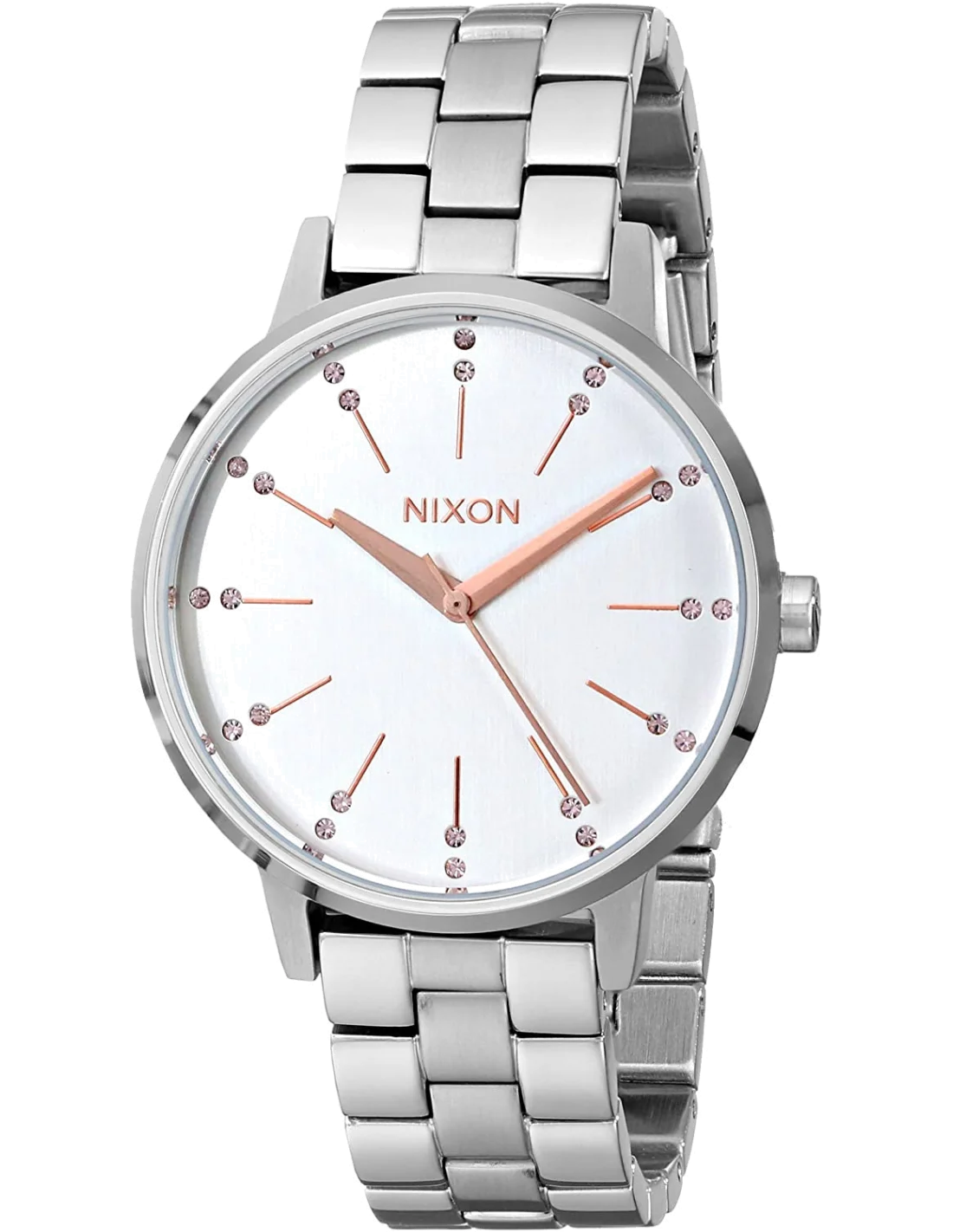 Montre Femme Nixon The Kensington A099-1519 Cadran blanc strassé vue 2