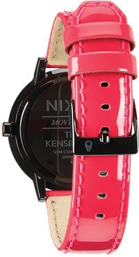 Montre Femme Nixon The Kensington Leather A108-1394 Cuir verni rouge  vue 2
