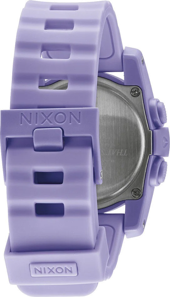 Montre Mixte Nixon The Unit 40 A490-1366 Bracelet en silicone mauve vue 2