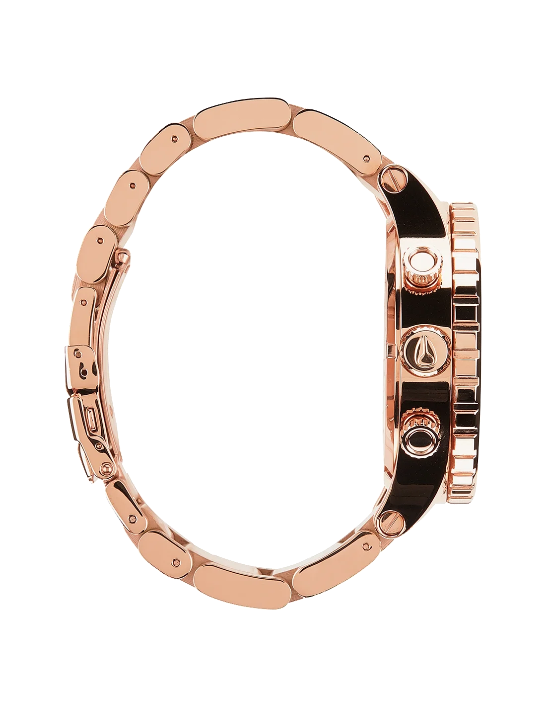 Montre Homme Nixon The 51-30 Chrono A083-897, boîtier et bracelet acier or rose vue 2