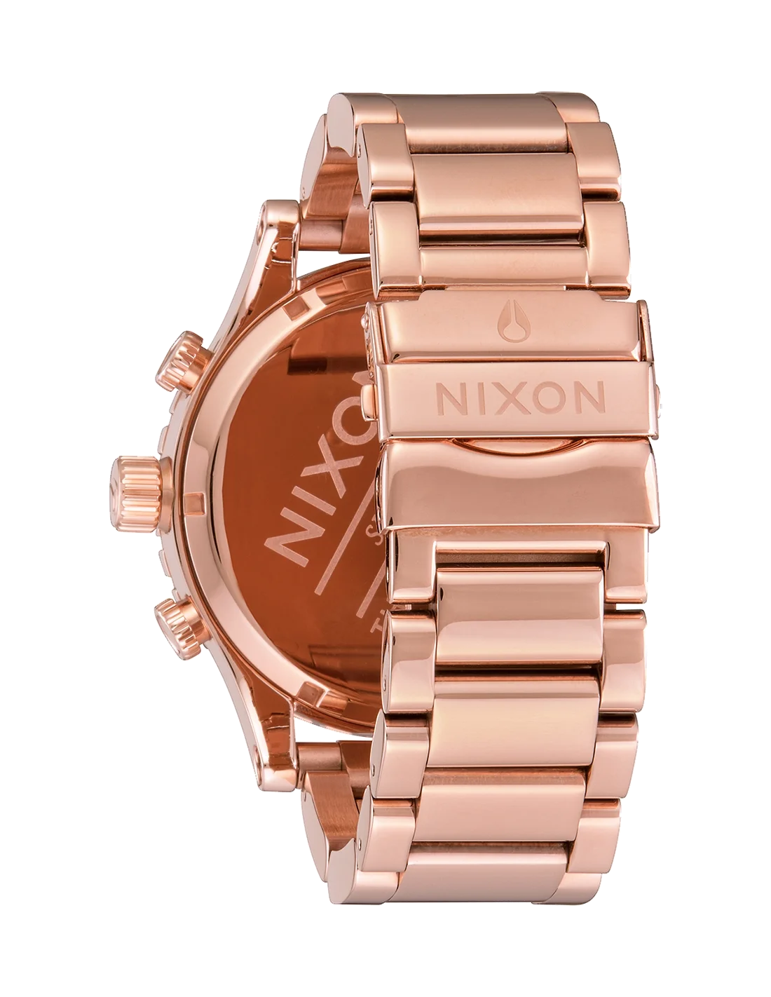Montre Homme Nixon The 51-30 Chrono A083-897, boîtier et bracelet acier or rose vue 3