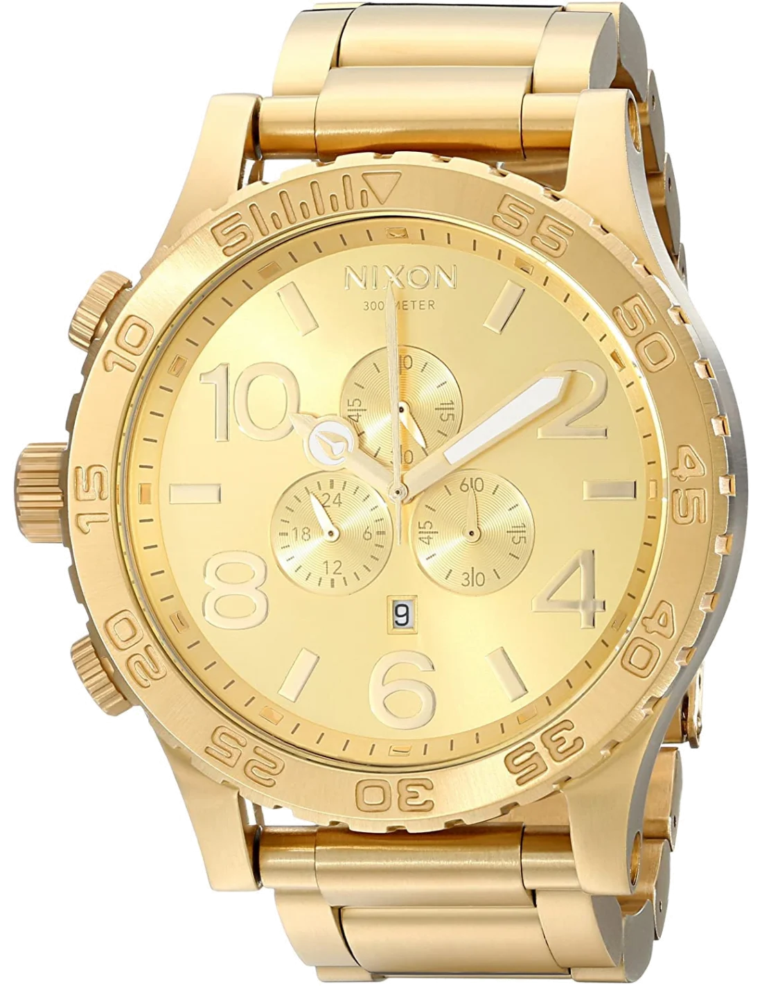 Montre Homme Nixon The 51-30 Chrono A083-502 en Acier Doré