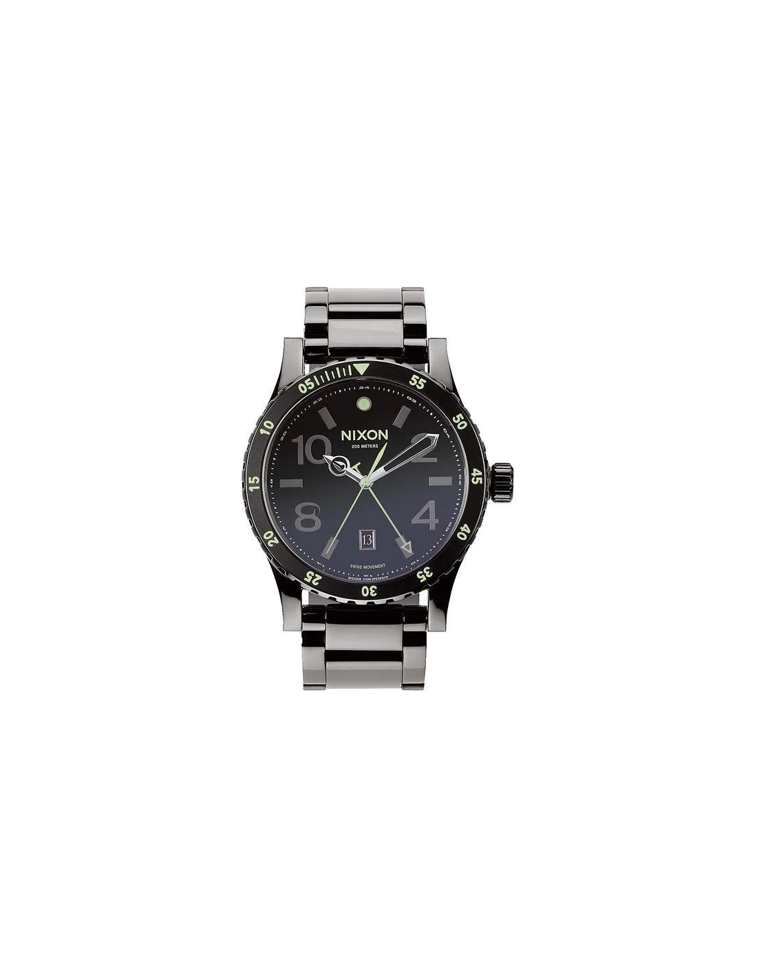 Montre Homme Nixon Diplomat A277-1885 Cadran Bleu Bracelet Gris Acier