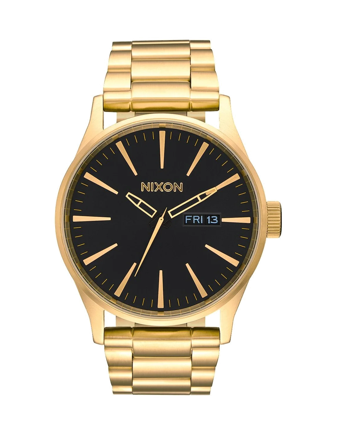 Montre Homme Nixon Sentry SS A356-510 en acier doré jaune avec cadran noir