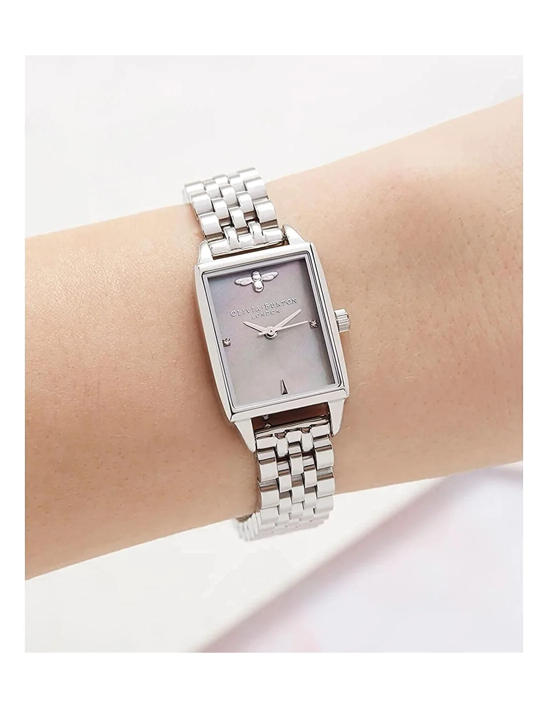Montre Femme Olivia Burton OB16BH03 Bee Hive, Cadran Nacre et Bracelet Acier Argent vue 4