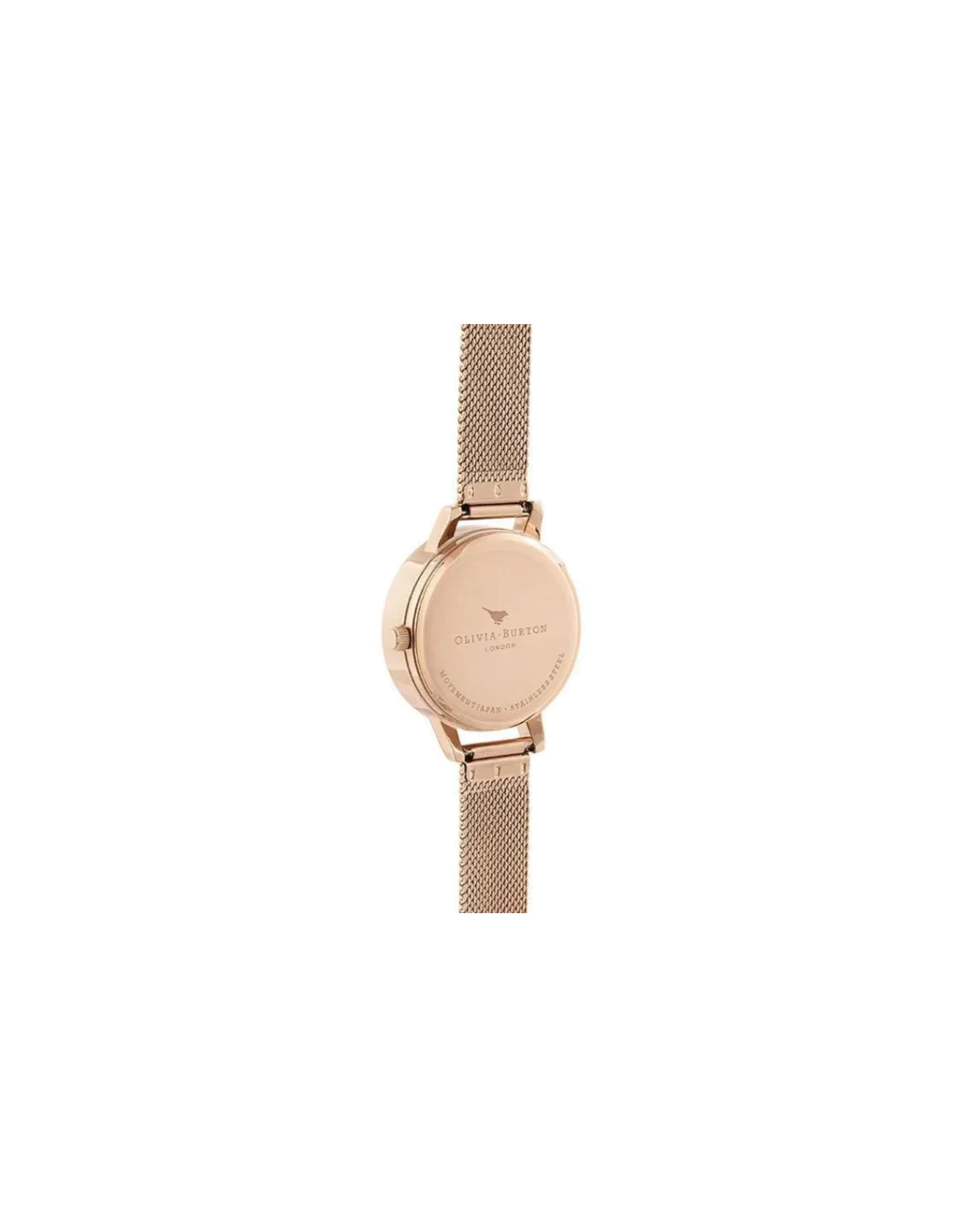 Montre Olivia Burton OB16EX116 Abeille 3D pour Femme, Cadran Blanc sur Maille Milanaise Or Rose vue 2
