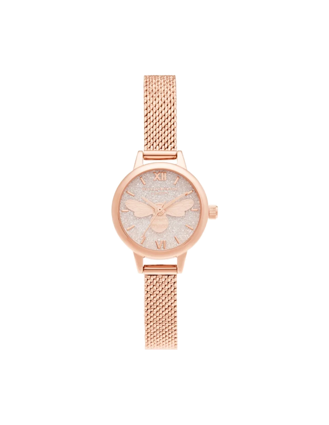 Montre Femme Olivia Burton OB16FB15 Cadran Deep Sea Pailleté Bracelet Acier Or Rose