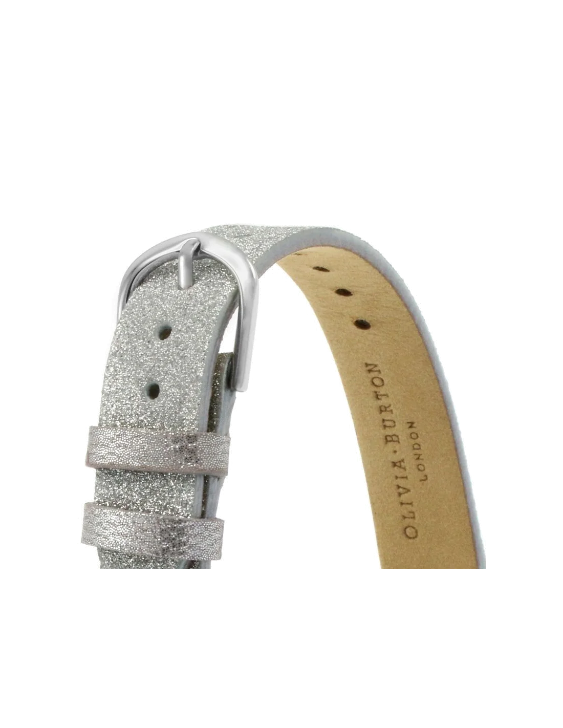 Montre Femme Olivia Burton OB16US49 - Cadran Pailleté, Bracelet Cuir Gris vue 3