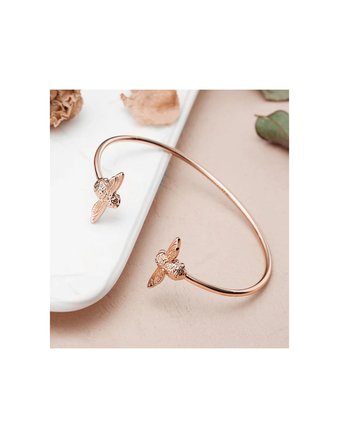 Bracelet Olivia Burton OBJ16AMB02 Abeille 3D en acier or rose pour femme vue 2