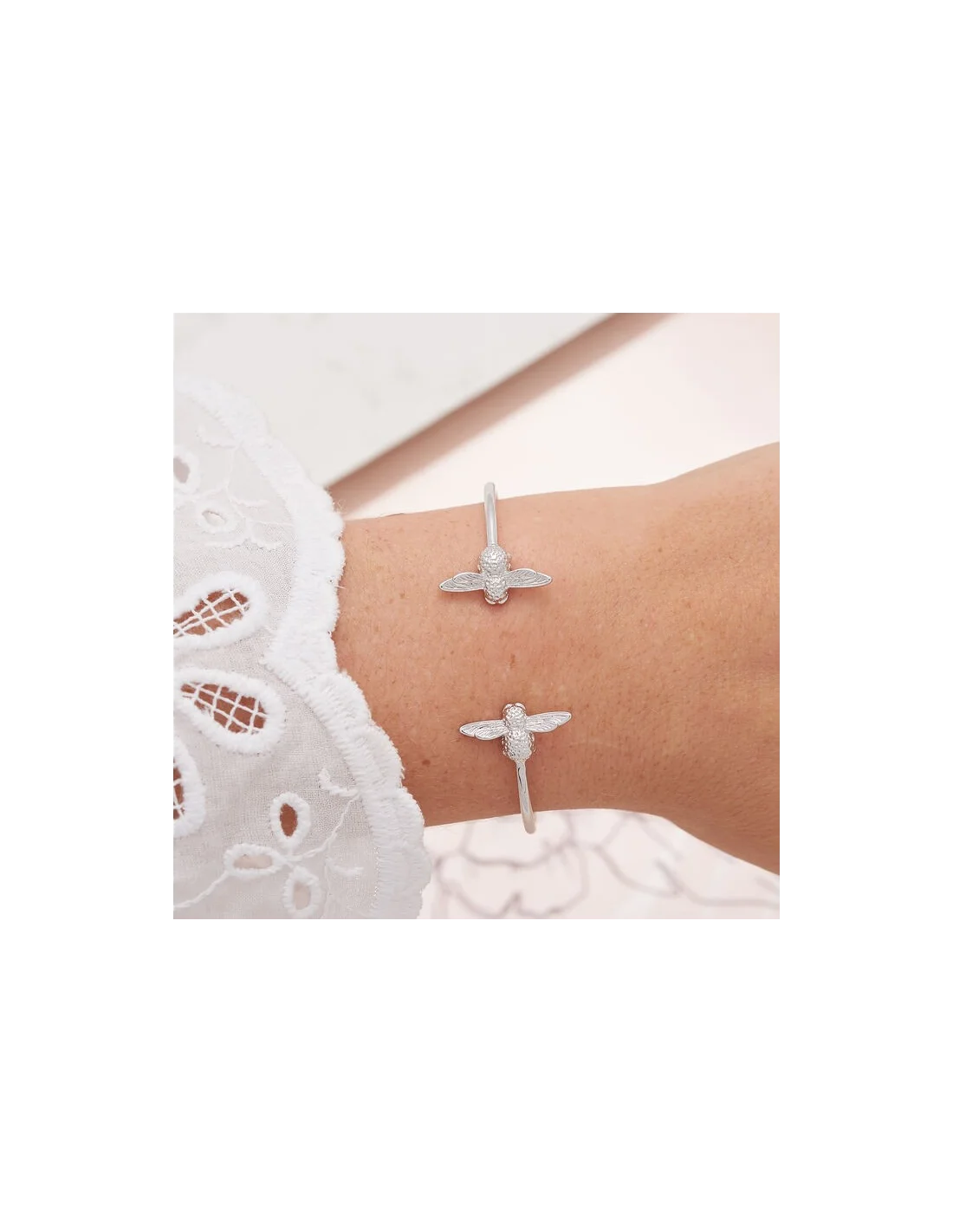 Bracelet Olivia Burton Abeille 3D argenté pour femme - Réf. OBJ16AMB03 vue 2