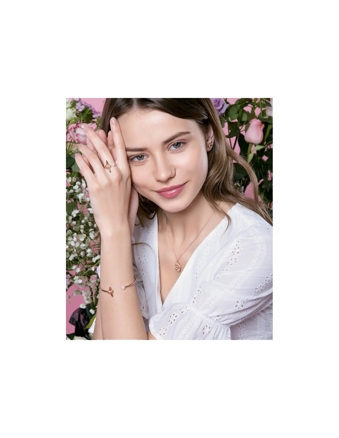 Bracelet Olivia Burton OBJ16AMB37 en acier or rose, motif Abeille 3D, pour femme vue 3