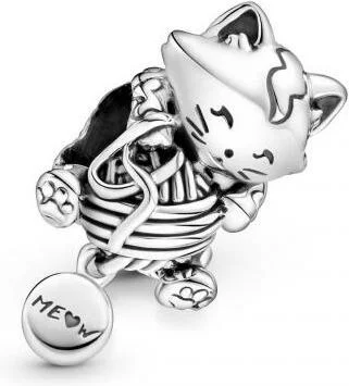 Charm Pandora en argent 925 Boule Chaton et Pelote de Laine - Réf. 799535C00 pour Femme vue 3