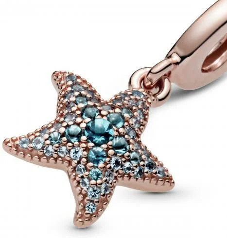 Charm Pandora Pendant Métal doré à l'or rose fin 585/1000 Étoile de Mer Pandora Places vue 4