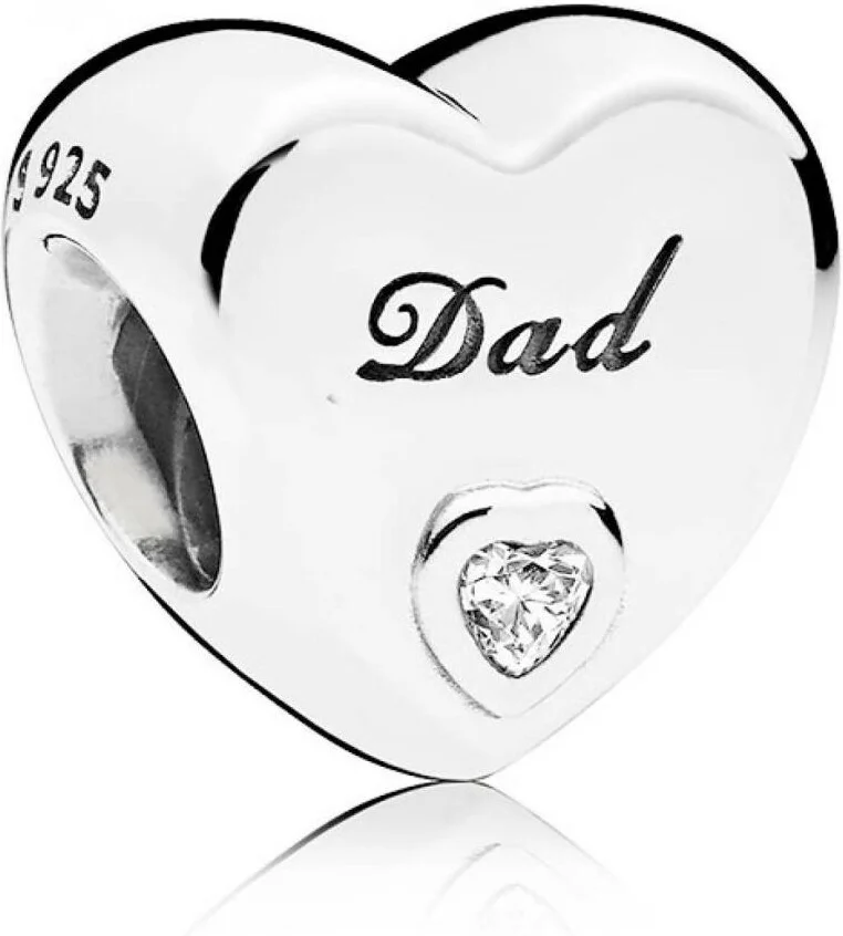 Charm Pandora Cœur Papa en Argent 925/1000, Réf. 796458CZ, pour Femme