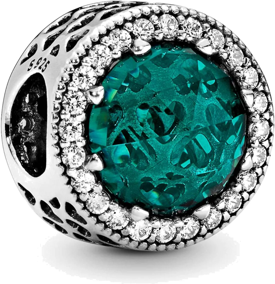 Charm Pandora Vert d'Eau Scintillant Pandora Moments Argent 925/1000