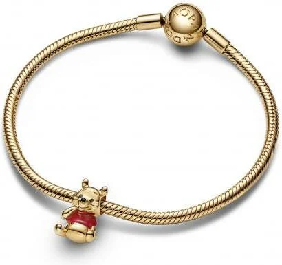 Charm Pandora Pendant Disney Winnie l’Ourson en Métal doré à l'or fin 585/1000 vue 2