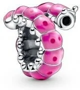 Charm Pandora Pandora Moments en argent Chenille rose enroulée