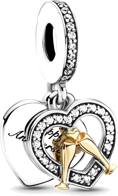 Pandora 799322C01 - Charm pendentif anniversaire en argent 925 et or 585/1000 pour femme vue 2