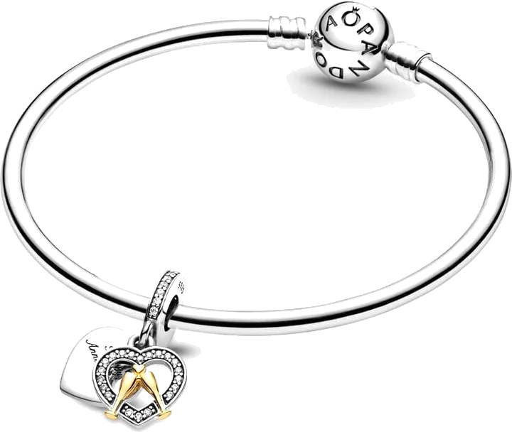 Pandora 799322C01 - Charm pendentif anniversaire en argent 925 et or 585/1000 pour femme vue 3