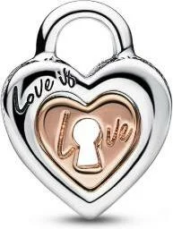 Charm Pandora Bimatière Cadenas Cœur Séparable vue 2