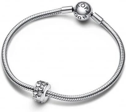 Charm Pandora Clip Pendant Cœurs de l'Infini Scintillants Argenté vue 4