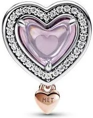 Charm Pandora Cœur et Mum Ajouré Bimatière Rose – Pandora Moments vue 3