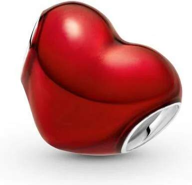 Charm Pandora Cœur Rouge en Argent 925 pour Femme - Réf. 793337C02 vue 2