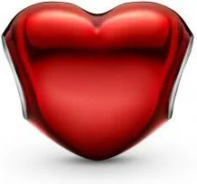 Charm Pandora Cœur Rouge en Argent 925 pour Femme - Réf. 793337C02 vue 3