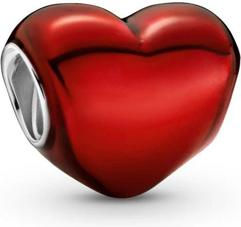 Charm Pandora Cœur Rouge en Argent 925 pour Femme - Réf. 793337C02
